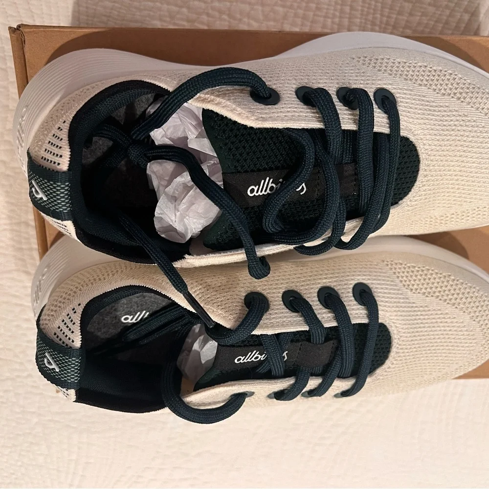 NIB Allbirds Tree Runner Women’s Sneakers in Cream and Teal - Picture 4 of 6